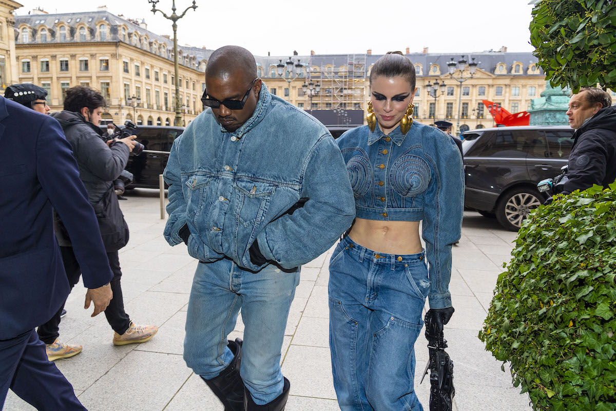 SPOTTED: Kanye West & Julia Fox hit up Paris Fashion Week in Matching Denim