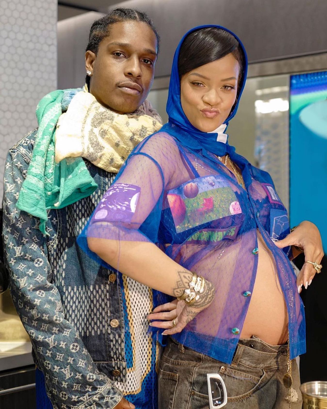 RapTV on X: Rihanna & A$AP Rocky at the Louis Vuitton SS24