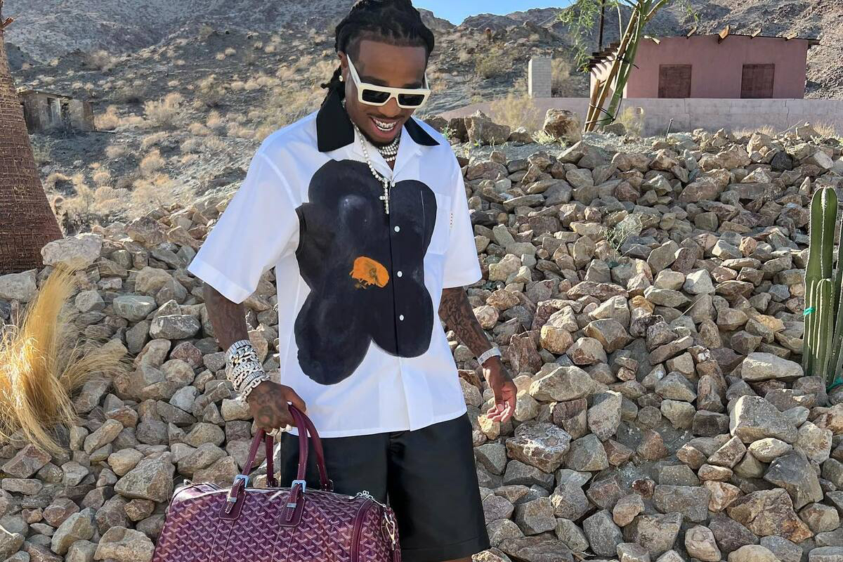 SPOTTED: Quavo Dons Marni & Goyard for Easter Weekend