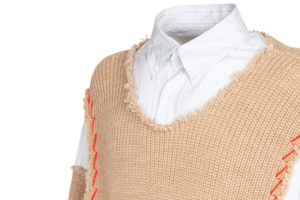PAUSE or Skip: Maison Margiela Cotton Shirt Knitted Sweater