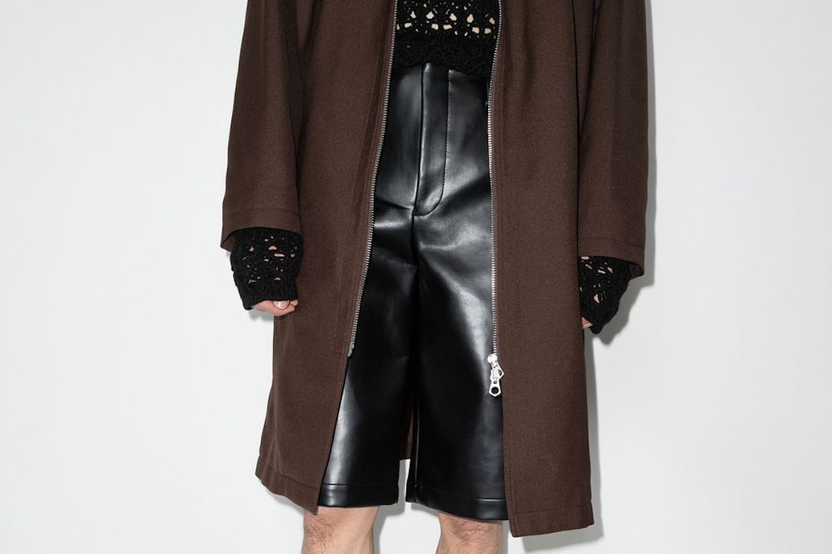 PAUSE or Skip: Comme Des Garçons Homme Plus Faux-Leather Shorts