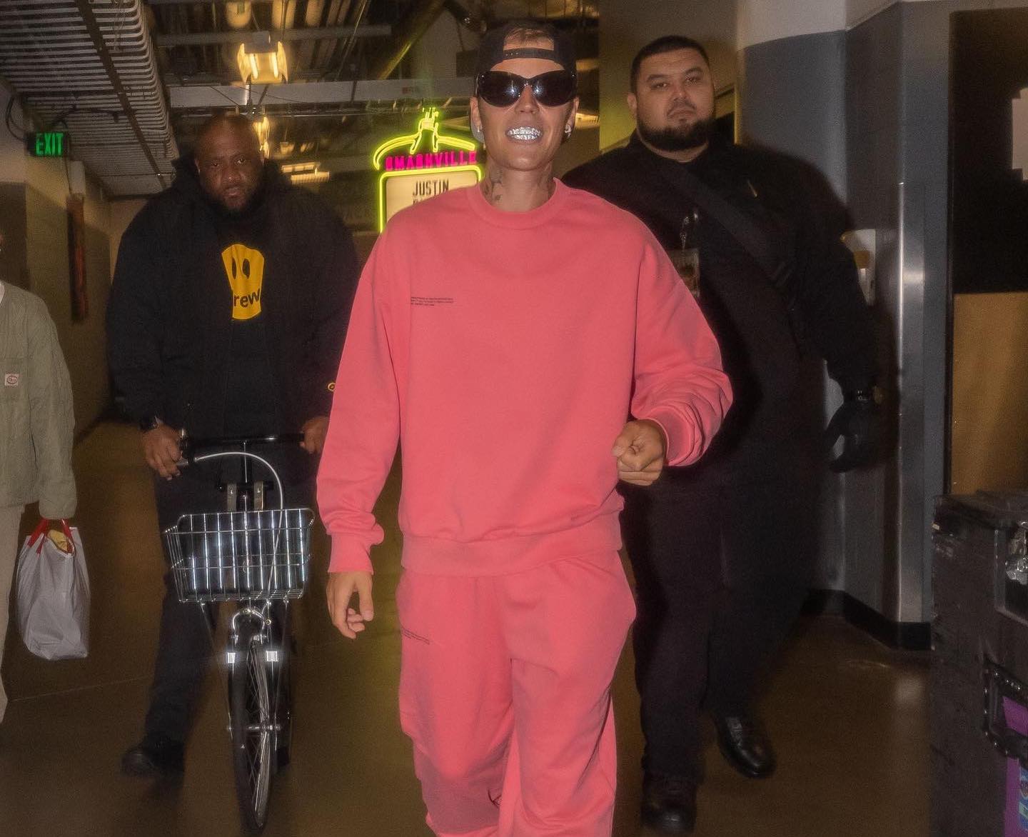 SPOTTED: Justin Bieber dons Pink Pangaia Tracksuit