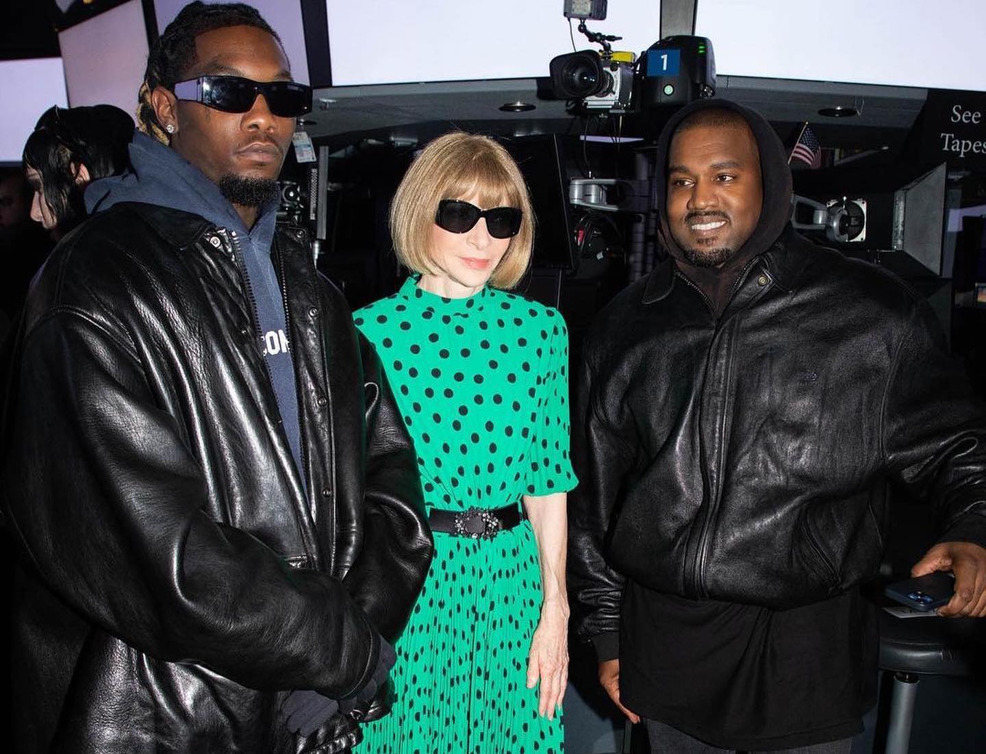 SPOTTED: Offset, Anna Wintour & Kanye West Attend Balenciaga SS23′ Show