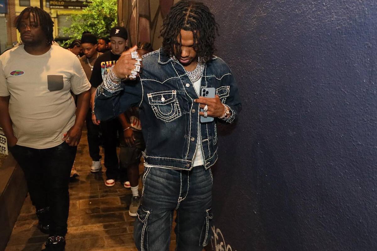SPOTTED: Lil Baby Steps Out for the Night in Supreme x True Religion