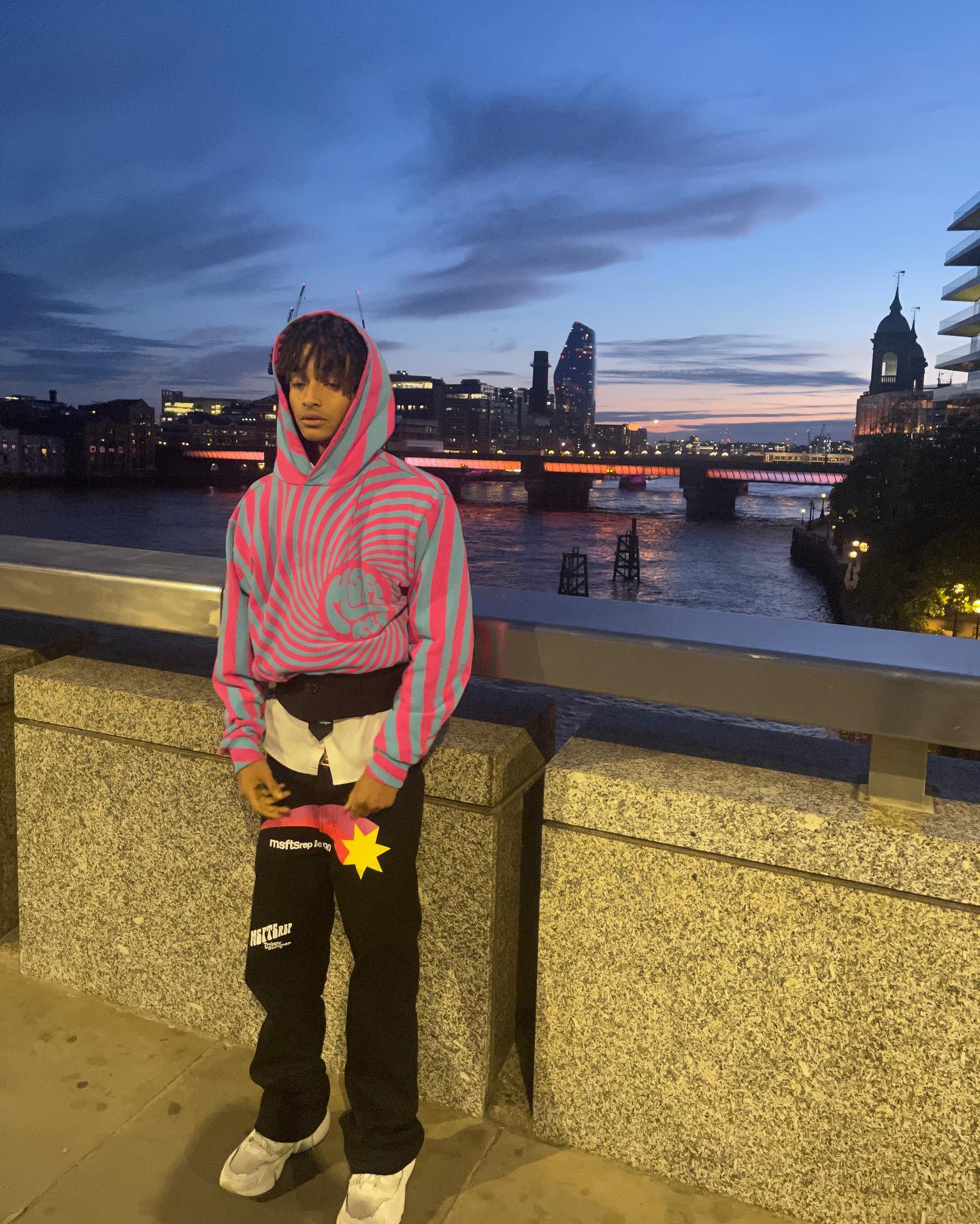 Jaden Smith launches MSFTSrep's fall 2022 collection in London