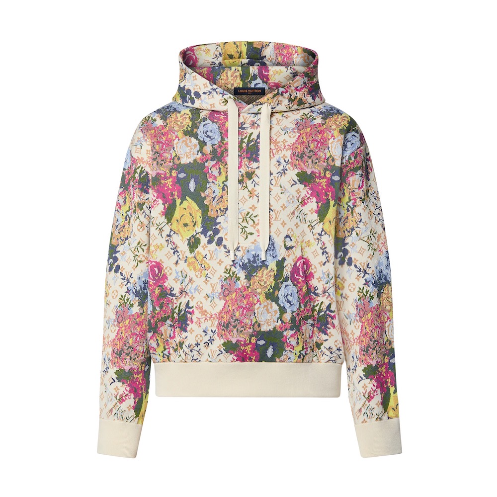 Love with blue abstract flower Pullover Hoodieundefined by LV-creator
