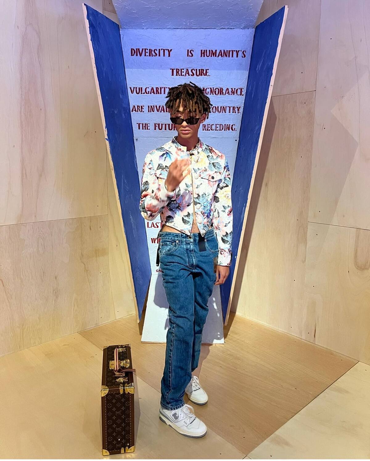 Essence - Jaden Smith came through dripping at the Louis Vuitton