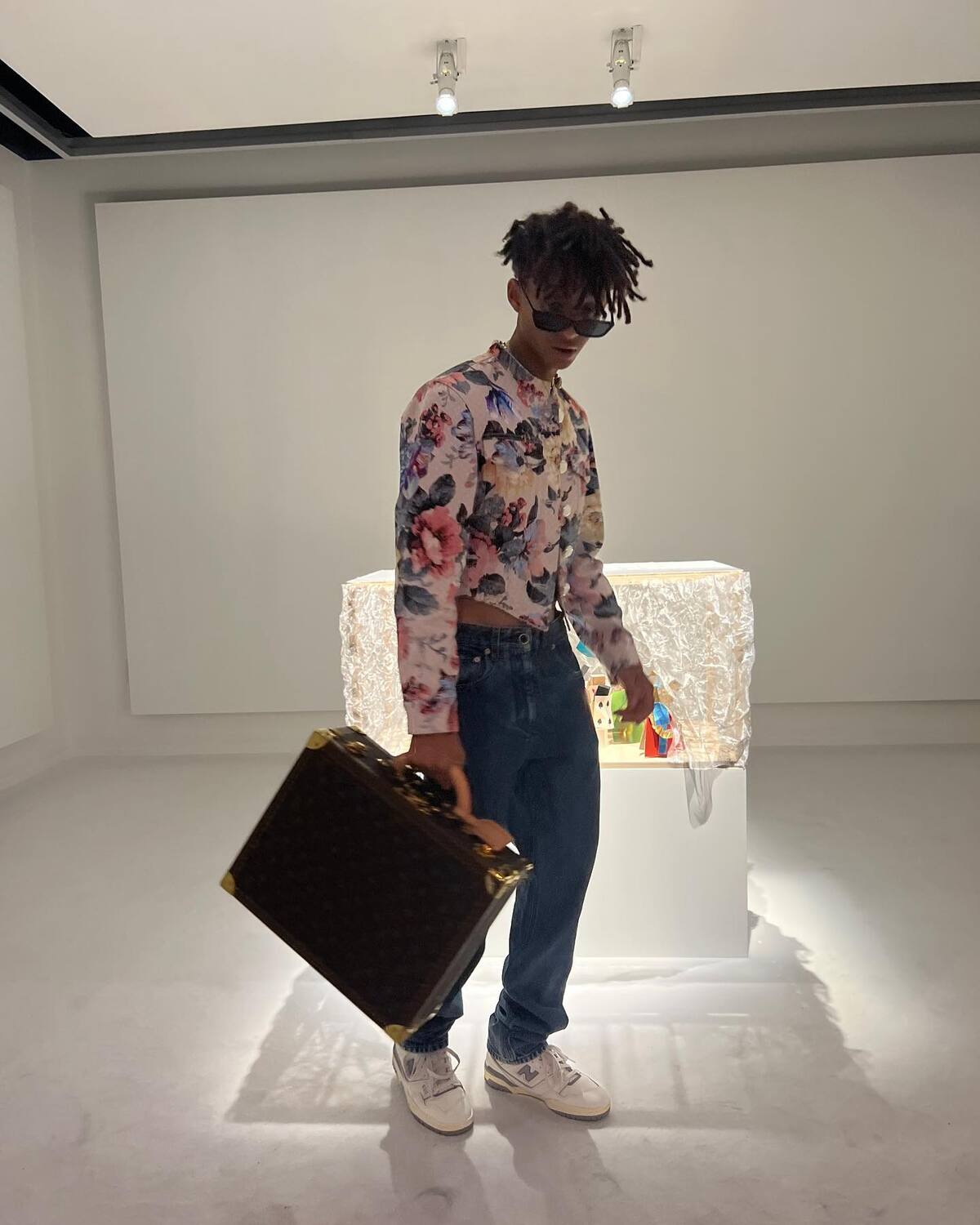 UpscaleHype - Jaden Smith Wears His G-Star Raw Collab Jacket, Jeans and  Custom Louis Vuitton + New Balance Sneakers in Germany   jacket-jeans-and-custom-louis-vuitton-new-balance