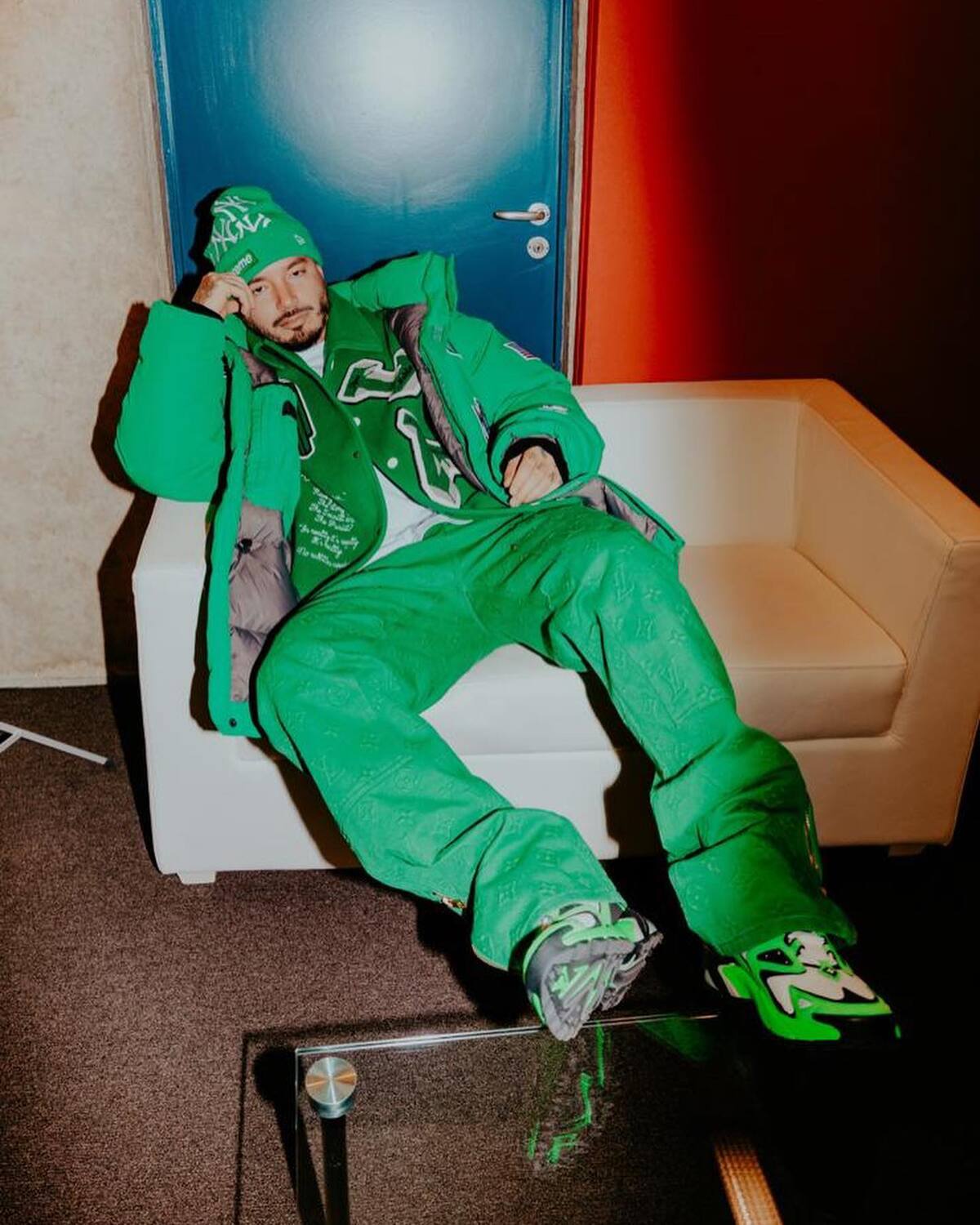 SPOTTED: J Balvin Goes Green in Louis Vuitton & Supreme Ensemble – PAUSE  Online