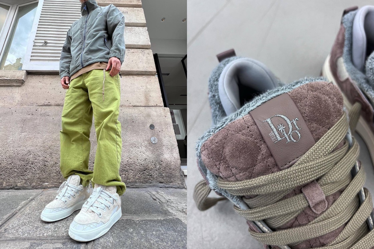 New Up-Close Imagery Surfaces for  ERL x Dior B9S Skate Shoes