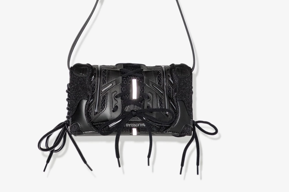 PAUSE or Skip: Balenciaga Black Sneakerhead Faux Leather Wallet Bag