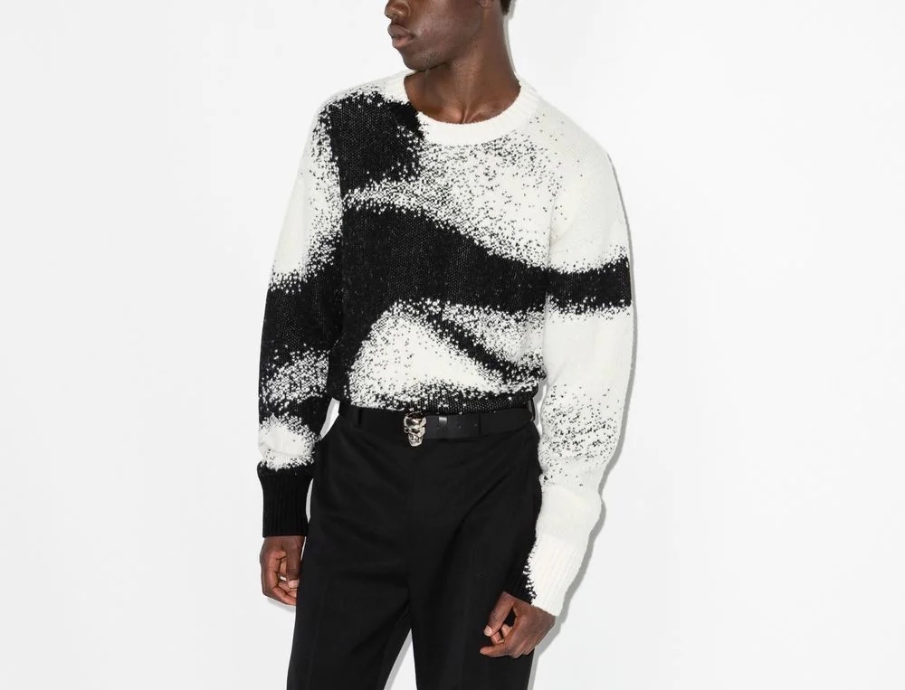 PAUSE or Skip: Alexander McQueen Abstract Jumper