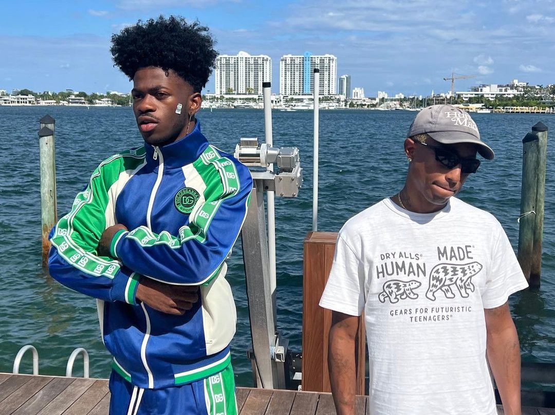 SPOTTED: Lil Nas X Shows Out in Prada and Dolce & Gabbana alongside Pharrell