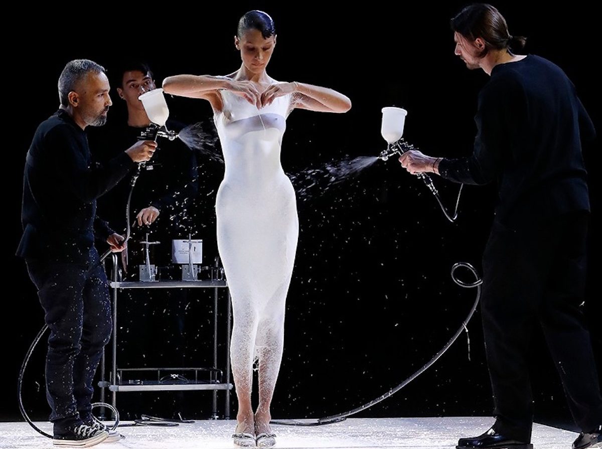 Coperni Makes Fashion History with Spray-On Fabrican Dress at PFW ...