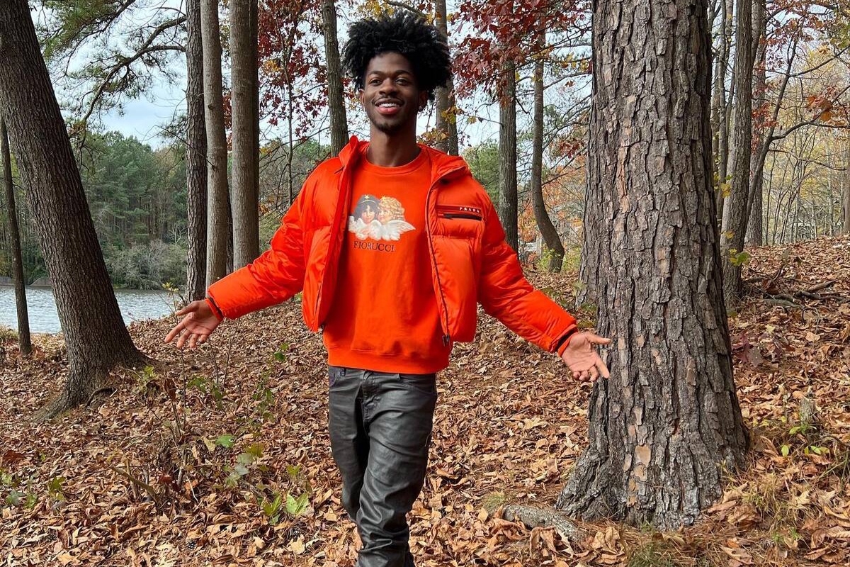 SPOTTED: Lil Nas X Celebrates Thanksgiving Wearing Prada, Fiorucci & more