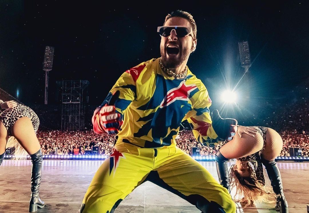 SPOTTED: Maluma Rocks Custom Alpinestars Look