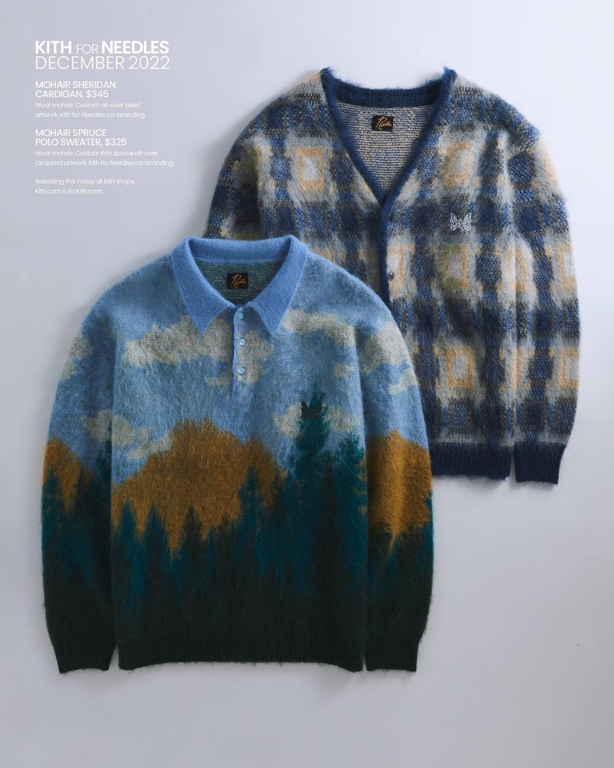 Kith x Needles Mohair Sheridan Cardigan-