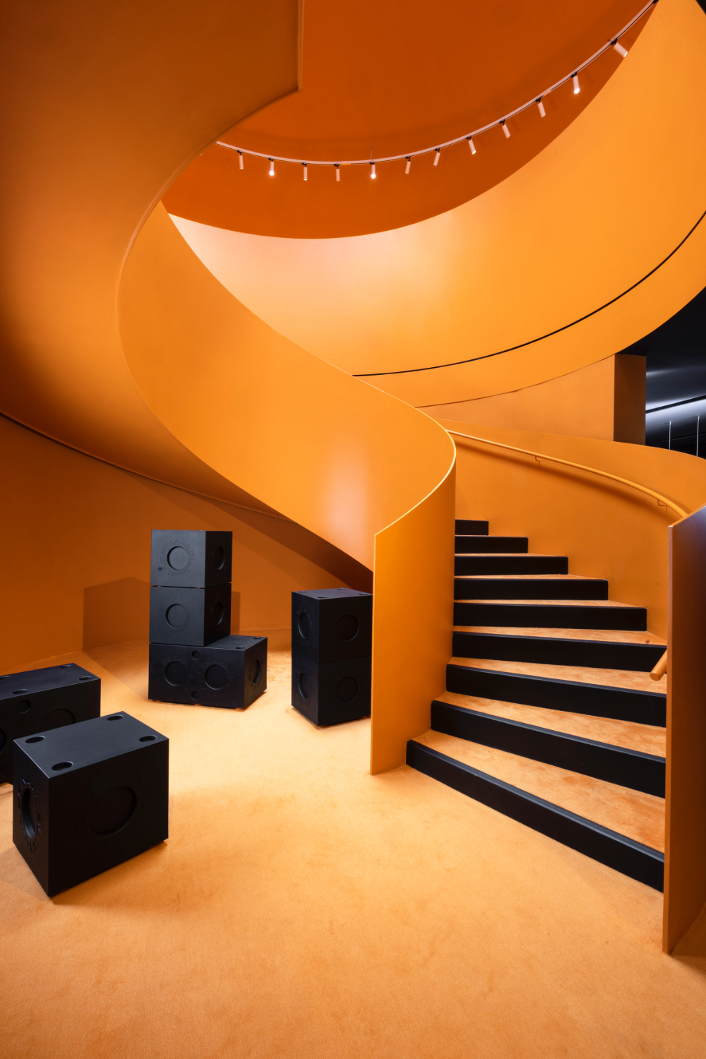 Cassina 'modular Imagination By Virgil Abloh', Triple Connecting Element In  Orange