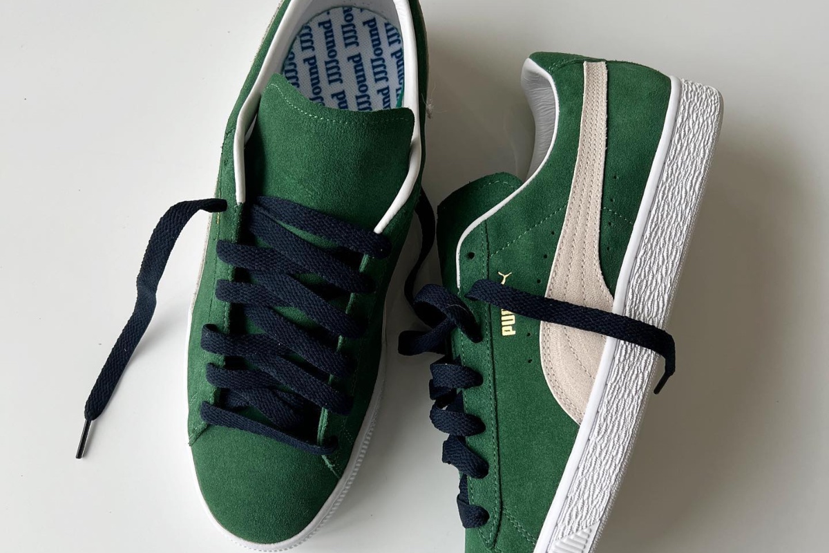 JJJJound & Puma Unveil Collaborative AW22′ Green Suede Sneaker