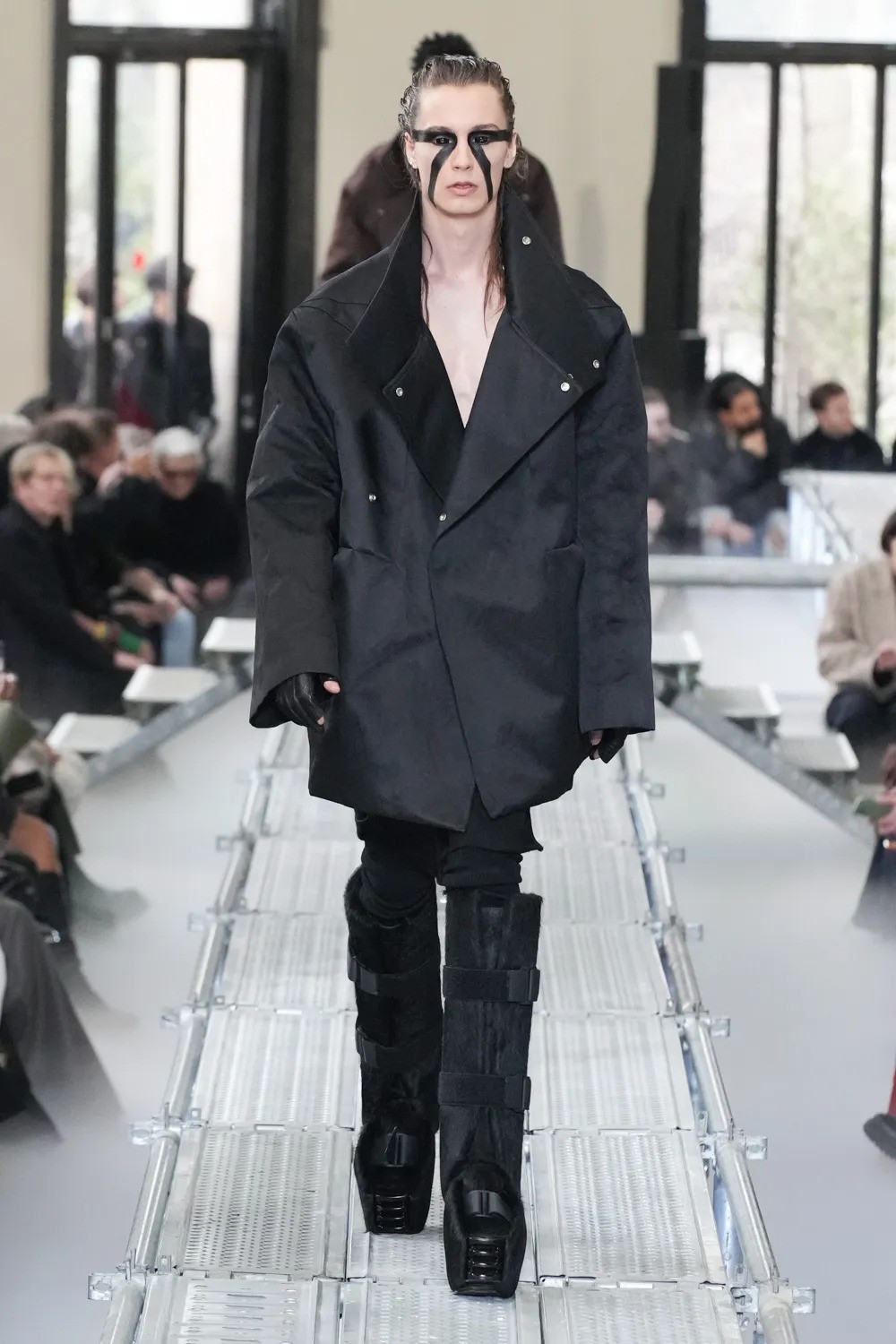 Model Luka Sabbat attends Rick Owens Menswear Fall/Winter 2018