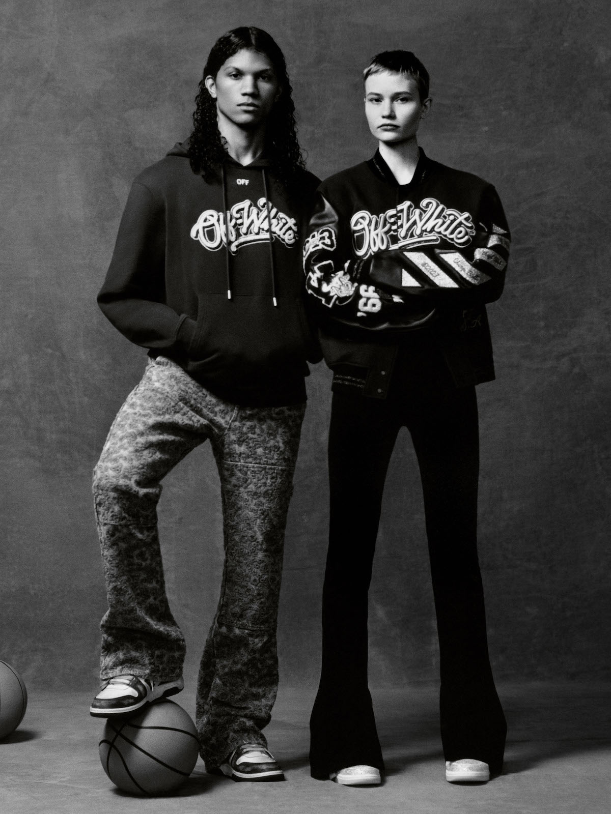 Luka Sabbat wearing Black and White Varsity Jacket, Black and