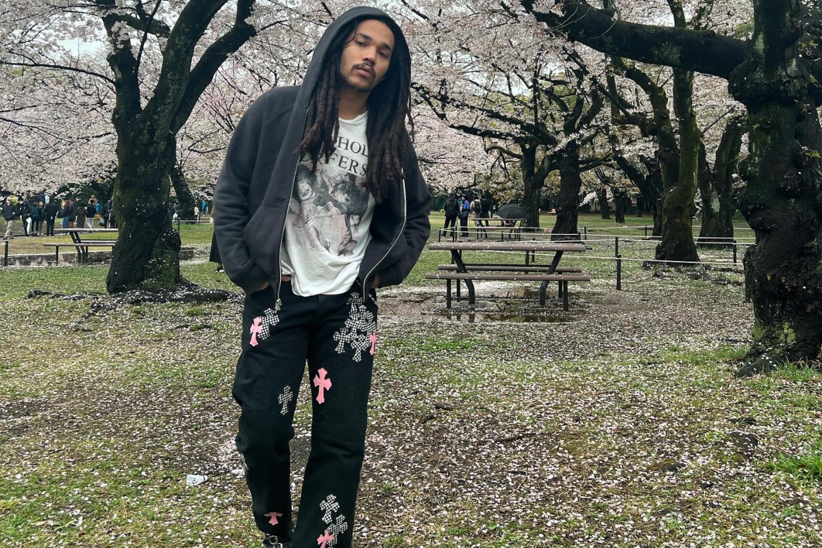 SPOTTED: Luka Sabbat Takes in Tokyo’s Cherry Blossom Wearing Chrome Hearts