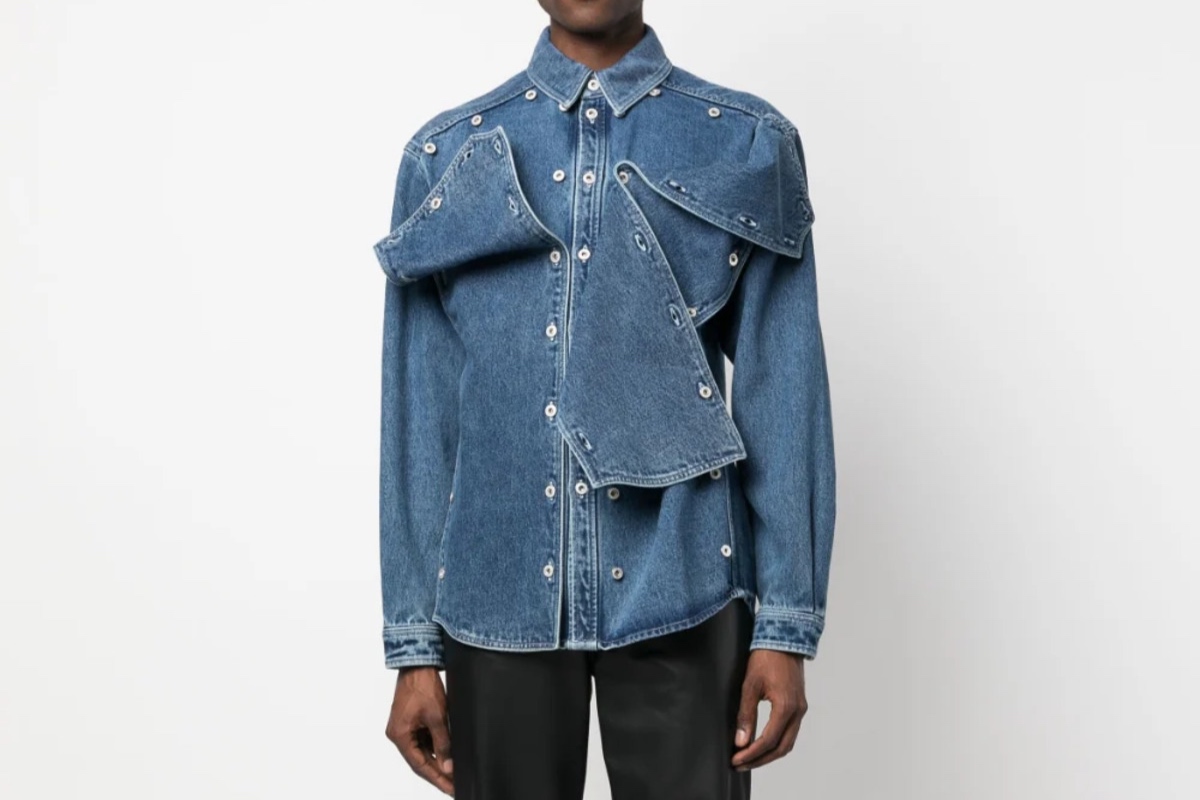 PAUSE or Skip: Y/Project Button-Panelled Denim Shirt