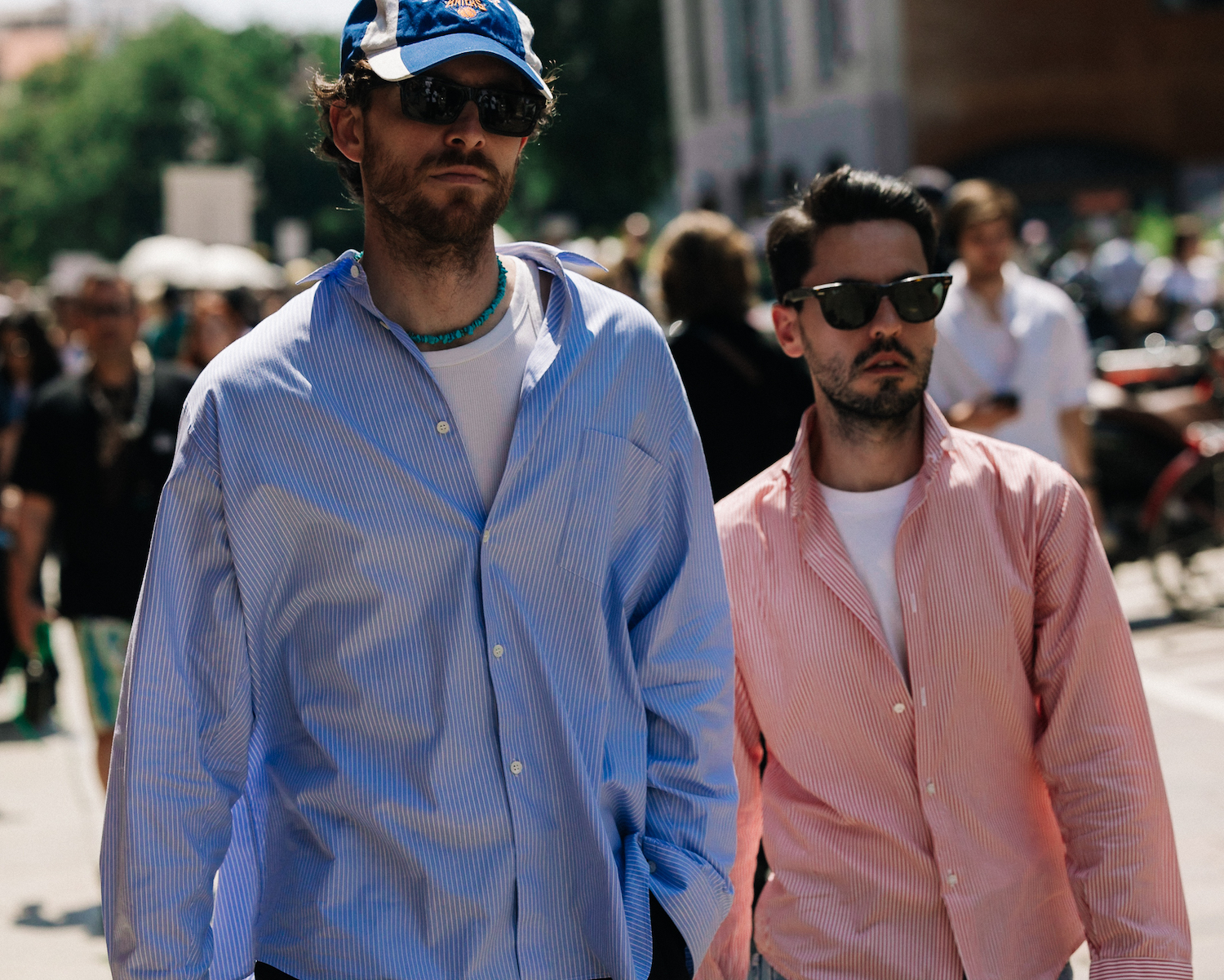 Man with blue leather Louis Vuitton backpack with elephant before Daks  fashion show, Milan Fashion Week street style on January 14, 2018 in Milan.  – Stock Editorial Photo © AndreaA. #272280016