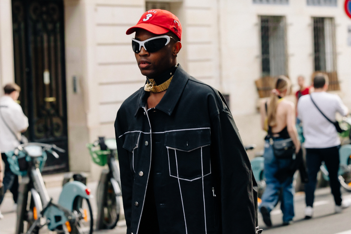 Street style, Sundy Jules arriving at Louis Vuitton Spring-Summer 2023  Menswear show, held at Louvre Cour Carree, Paris, France, on June 23, 2022.  Photo by Marie-Paola Bertrand-Hillion/ABACAPRESS.COM Stock Photo - Alamy
