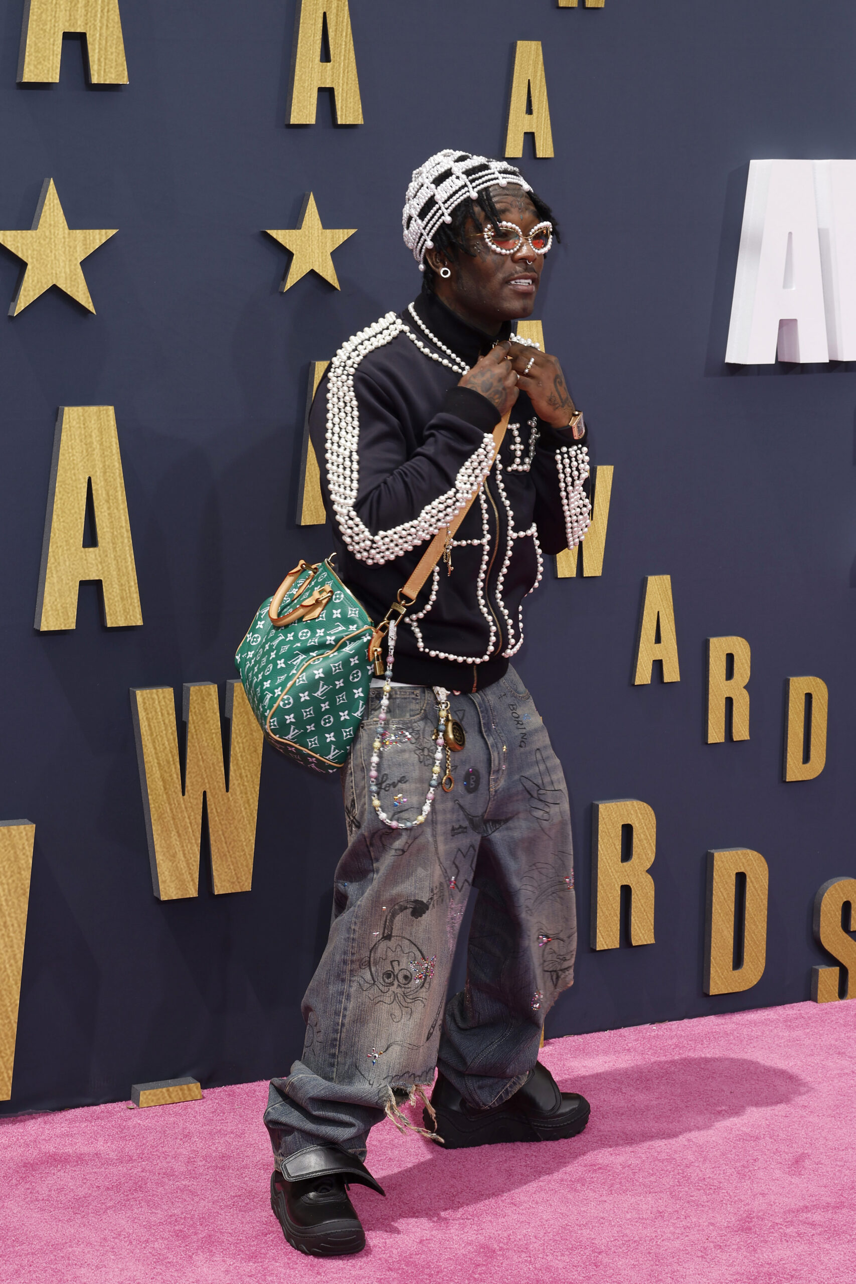 Lil Uzi Vert Drips in Pearls With Leather Boots at BET Awards 2023 –  Footwear News