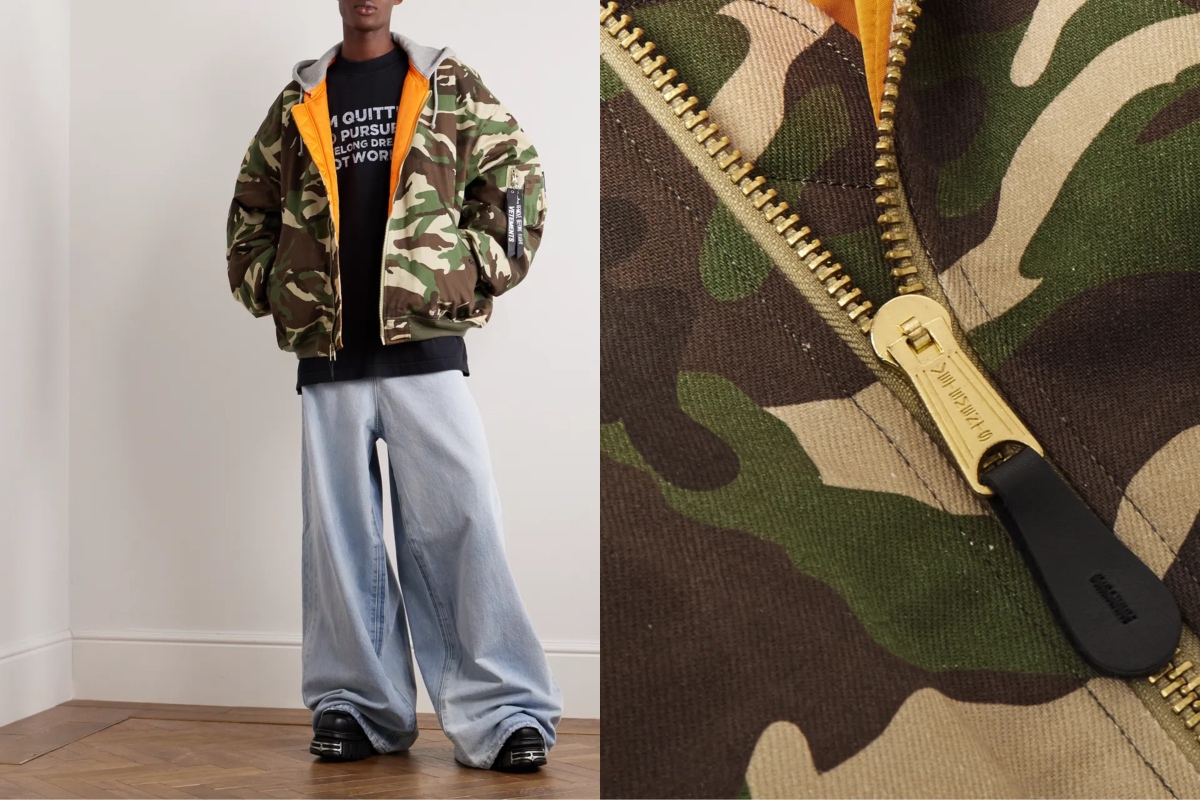 PAUSE or Skip: VETEMENTS Oversized Camouflage-Print Cotton-Twill Hooded Bomber Jacket