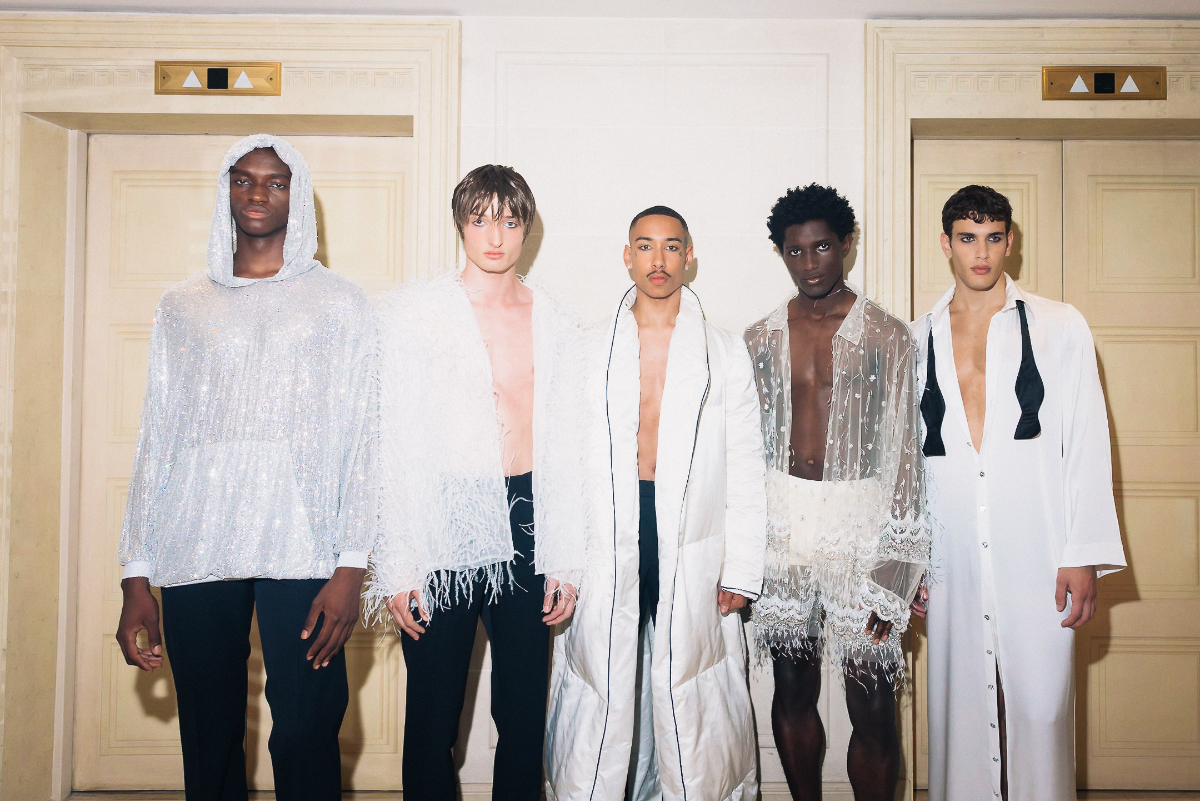 Backstage at L’Scher Fall/Winter 2023 Couture Show