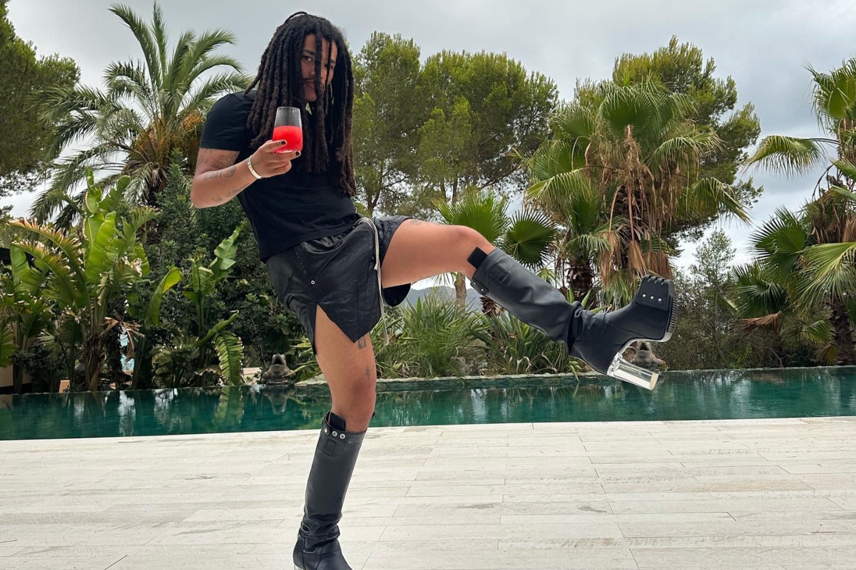 Luka Sabbat Attending Rick Owens Womenswear Editorial Stock Photo