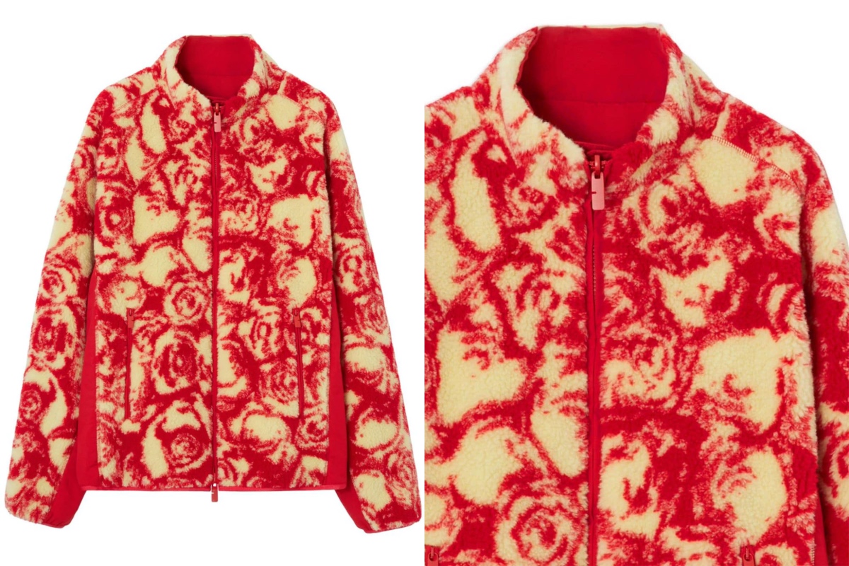PAUSE or Skip: Burberry Rose-Print Fleece Reversible Jacket