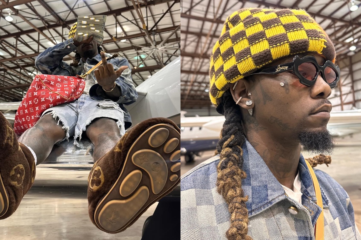 SPOTTED: Offset Lives the High Life Wearing SS24′ Louis Vuitton & Loewe