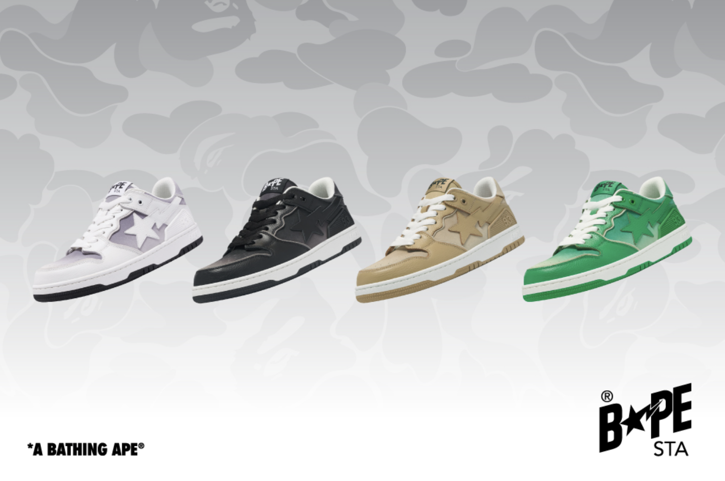 BAPE Kickstarts 2024 With A Gradient SK8 STA Collection