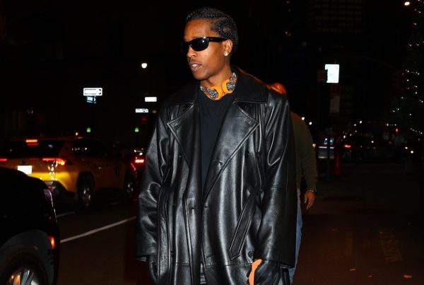 *EXCLUSIVE* A$AP Rocky shows off a full leather look after Thanksgiving in New York